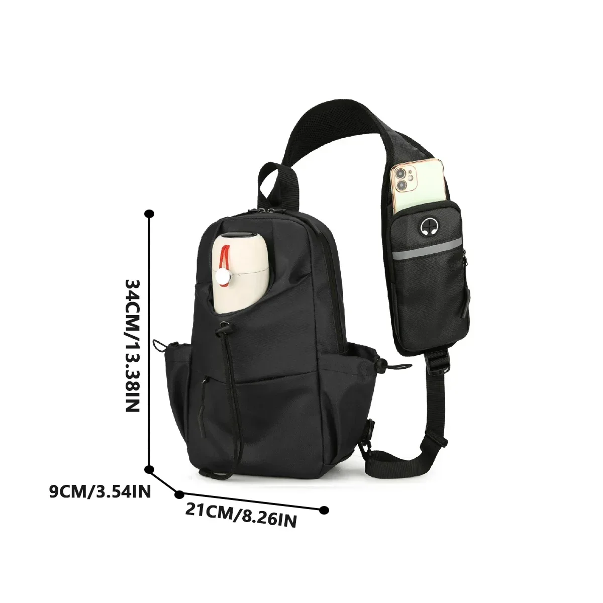 Outdoor-Camping, schräge Schulterbrust, Freizeitsport, wasserdichte Brusttasche, geeignet für Männer und Frauen, Rucksack