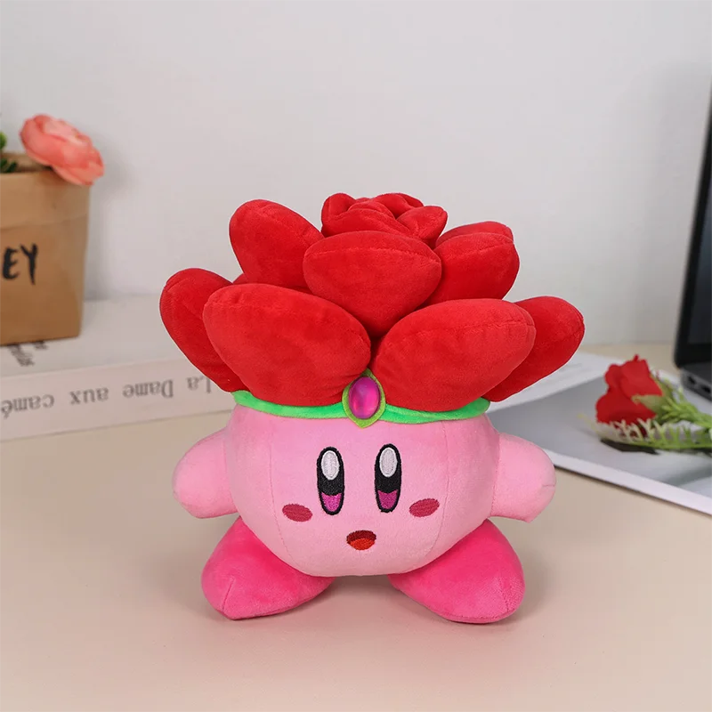 

TAKARA TOMY Rose Flower Kirby 8" Plush Toy , Cartoon Stuffed Animal Switch Game the Forgotten Land Teddy Super Smash Bros Doll