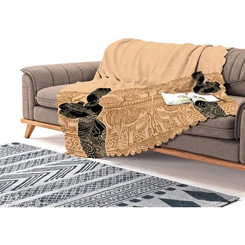 Realhomes Ethnic Pattern Zeminli African Women Pattern Modern Chenille Sofa Throw