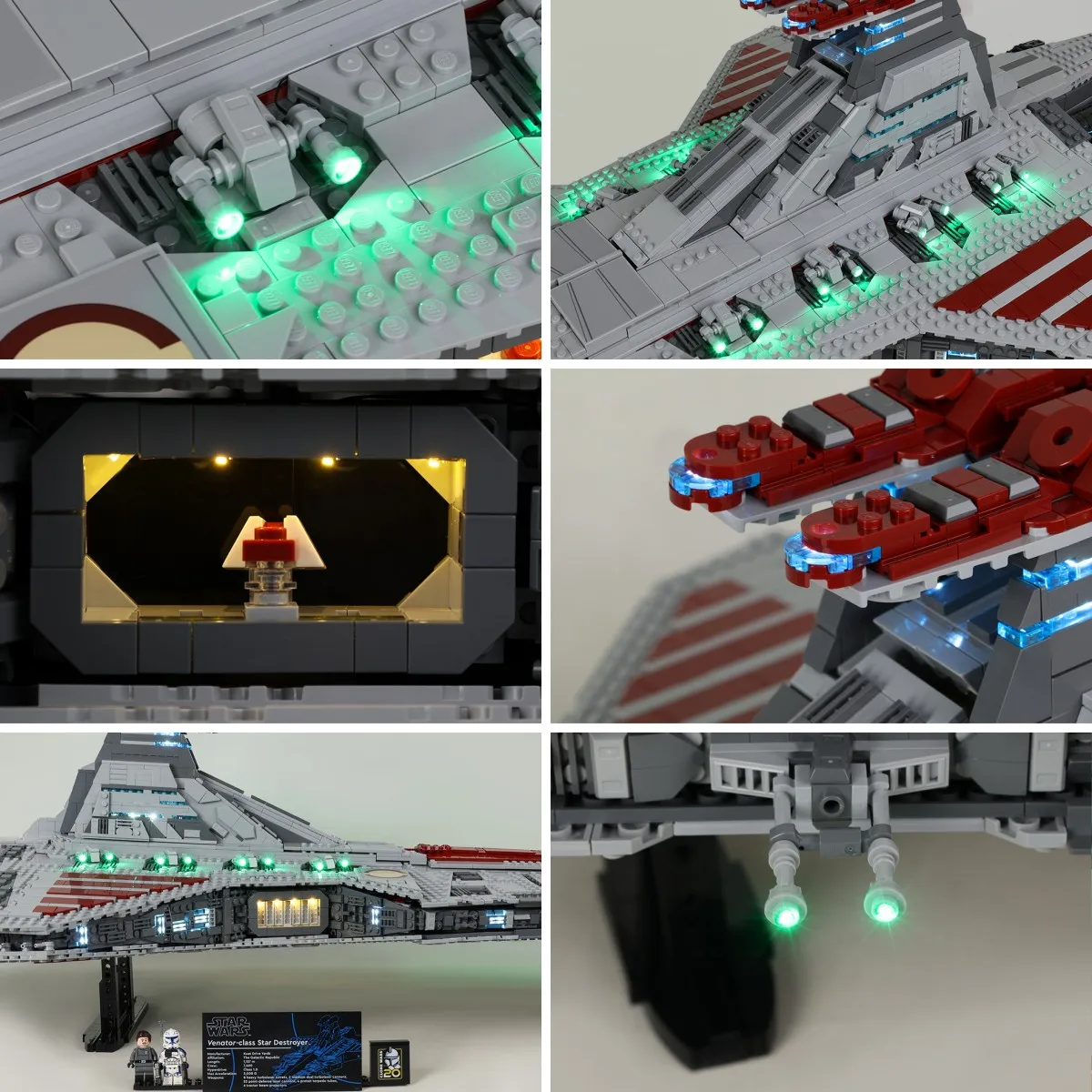 EASYLITE LED Light Set per Venator Class Republic Attack Cruiser 75367 modello da collezione mattoni giocattoli fai da te solo Kit di illuminazione