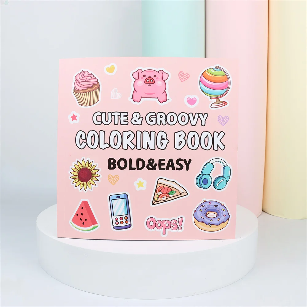 

CUTE & SIMPLE Bold-easy Patterns Coloring Book for Adults Cute Drawing Book Perfect Gift for Party and Birthday