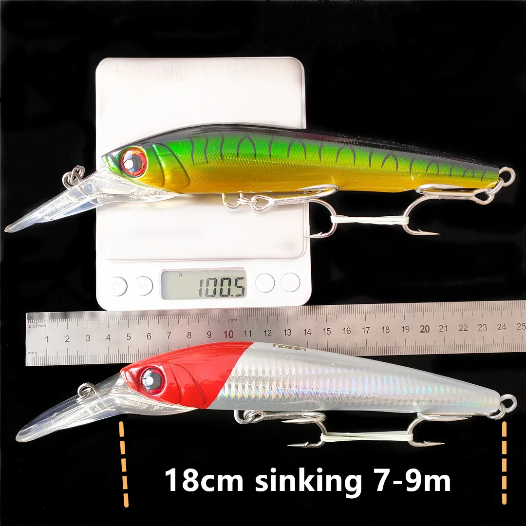 NOEBY التصيد غرق أسماك الصيد إغراء 140 مللي متر 50 جرام 180 مللي متر 98 جرام الطعوم الاصطناعية المياه المالحة Wobblers ل باس بايك صيد السمك #4