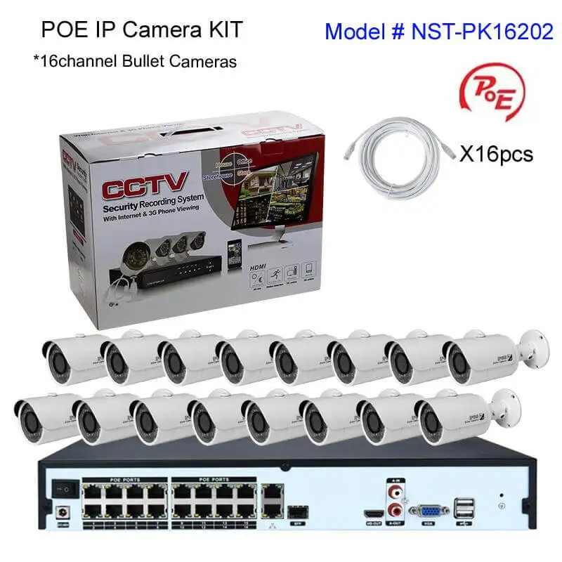 

L ENSTER OEM 16CH POE Kits Beautiful Housing Cheap Security Camera System 5MP CCTV Camera Factory