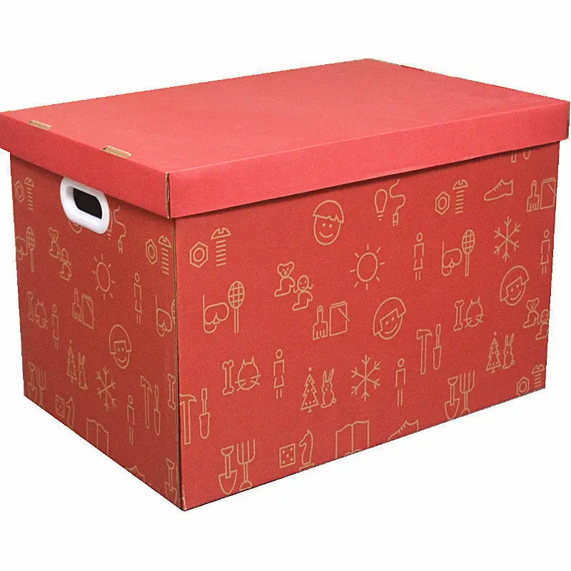 

Customized. Internet Celebrity Light Luxury Large Box Kraft Paper Storage Box Flip Cover Paper Storage Box Organiz