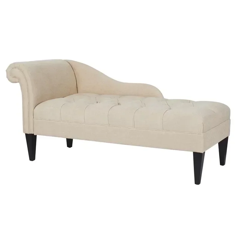 

Nordic fabric pull button concubine sofa Nordic light luxury simple concubine chair leisure chair flannel