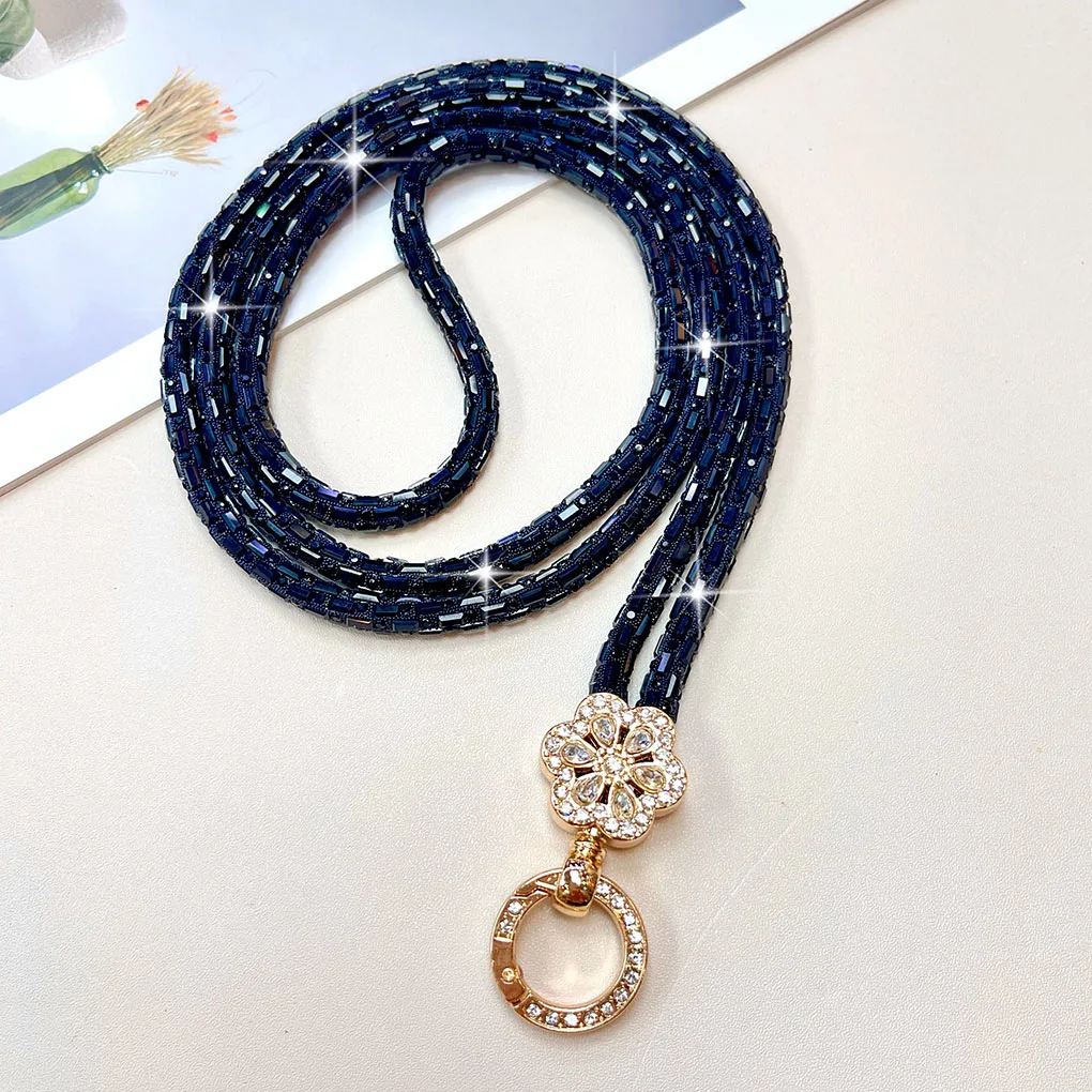 luxury rhinestone chain lanyard for Cell phone strap crossbody wrist strap Crystal Phone Accessories for iPhone 17 Pro Max case