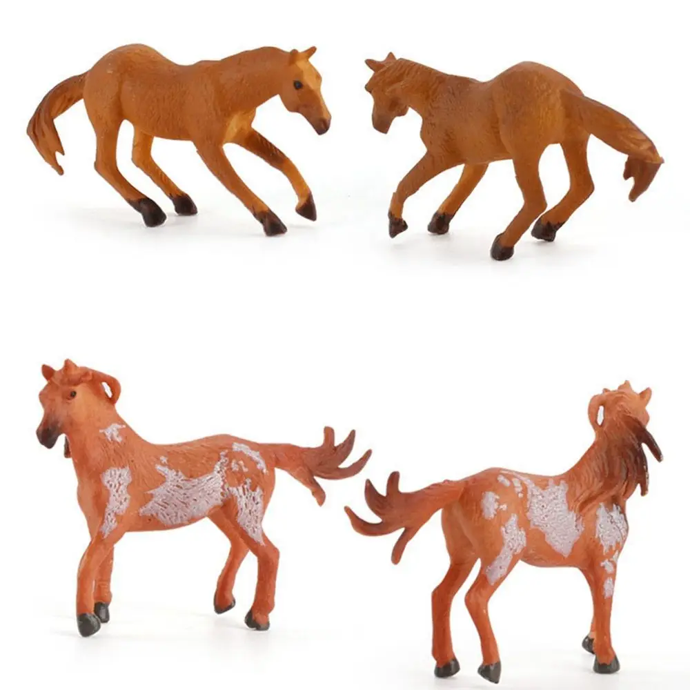 Simulation Pony für Kinder arabische Kinder Geschenke Figuren Pferd Miniatur Desktop Ornamente Lernspiel zeug Tiermodelle