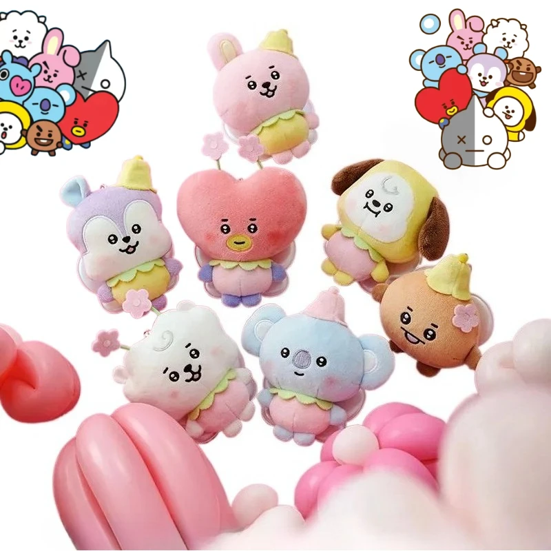 

BT21 anime merchandise cartoon cute Spring Fairy Tale series plush doll keychain Kawaii figurine backpack accessory support gift