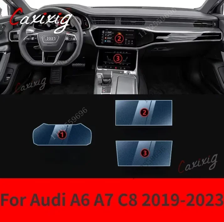 Для Audi A6 A7 C8 2023-2019 салон автомобиля, центральная консоль, прозрачная защитная пленка из ТПУ, ремонтная пленка против царапин, аксессуары для ремонта