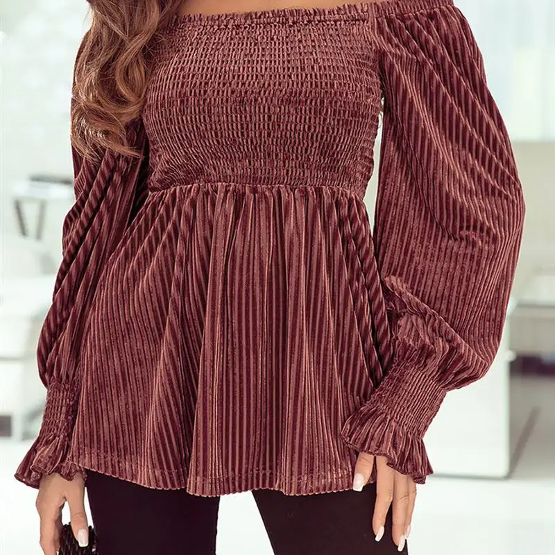 

Женский модный топ Ele Long Sleeve из чистого шелка премиум-класса, универсальный, для повседневной носки