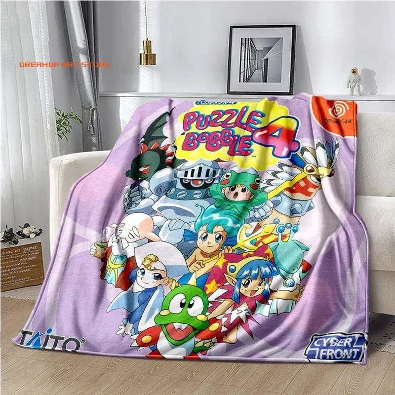 2026 Cartoon Blanket Sofa Winter P-Puzzle B-Bobble Warm Bed Fleece Custom Nap Home Fluffy Soft Blankets King Size Microfiber Bed