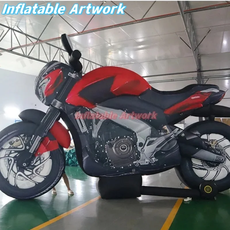 Bespoke Event Inflatable Replica Giant Inflatable Motorcycle for 50th Birthday Decorations Toys