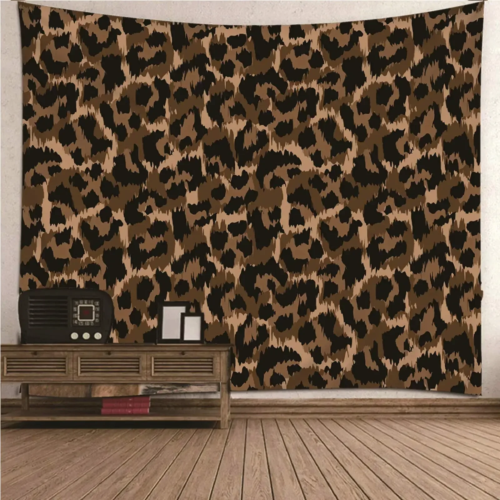 Arazzo animali marroni selvatici stampa leopardata animali selvatici soggiorno per camera da letto dormitorio appeso a parete arazzo decorazioni