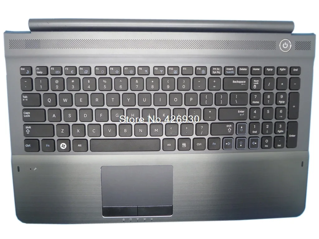 

Подставка для рук и клавиатура для ноутбука Samsung RC520, английский, США BA59-02927A HMB8333CSC01 с тачпадом, новинка