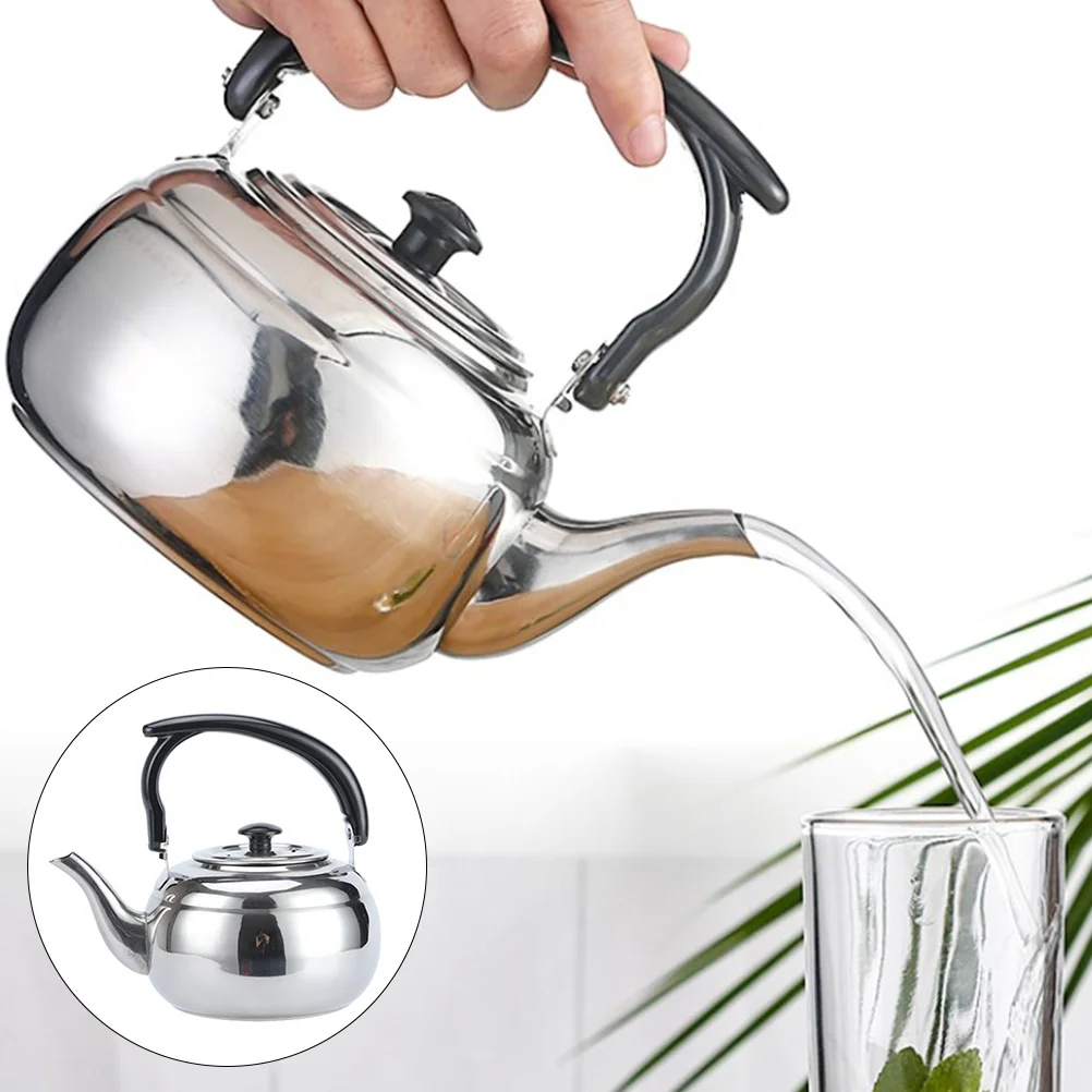 

Stainless Tea Pot Modern Heat Insulation Multi-Function Water Kettle For Home Office Tea Accessory Kitchen Barware Supply