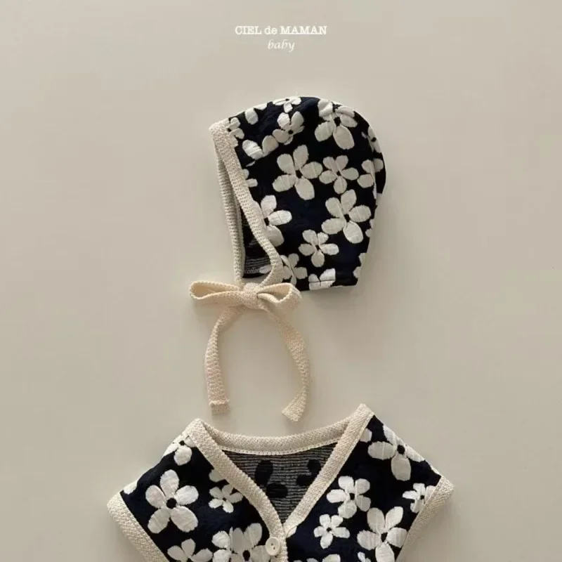 Bellbell Herbstweste für Mädchen mit Mütze, Baby- und Kleinkindweste mit Blumenmuster, ärmellose Jacke für Kleinkinder, Weste mit V-Ausschnitt. – Detail 6