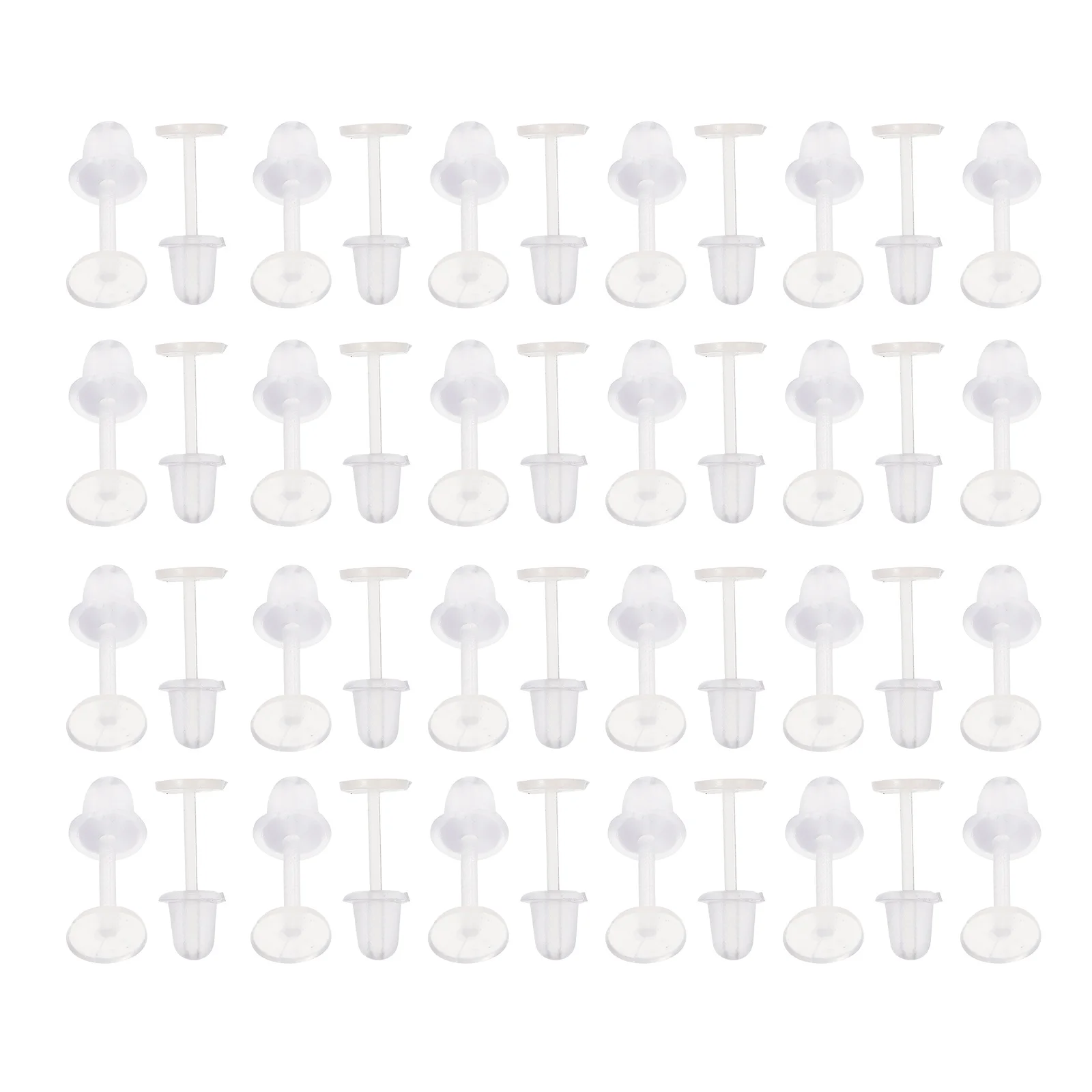 600 Uds pendientes pernos pines silicona duradero transparente DIY pendientes hacer tapones pendientes accesorios de respaldos de seguridad