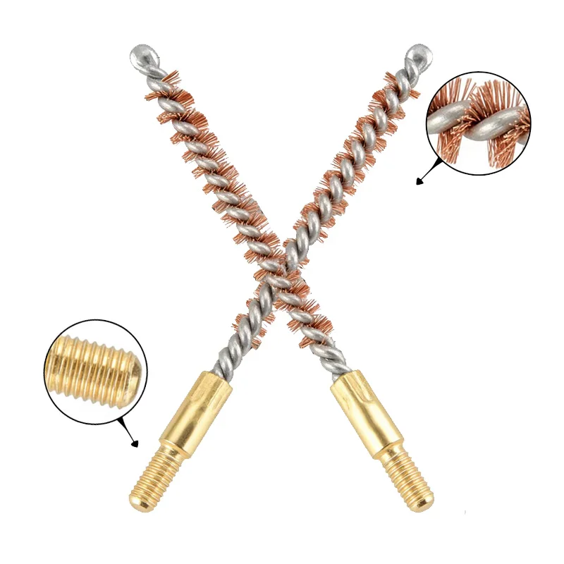 5Pcs .17cal Copper Phosphor Bristle Bronze Bore Cleaning Brush,for Shoutgun Pistol Bore Brushes Cleaning Mop Brushes,GunTool Kit image 3