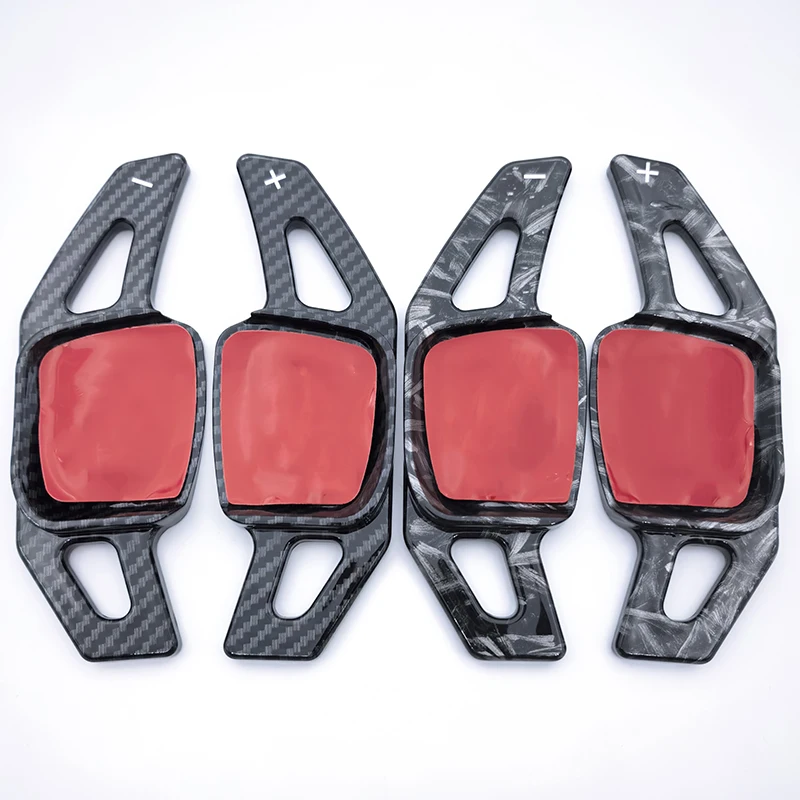 For VW Tiguan From 2019 C-Trek Golf 8 MK8 Assembly Parts 2Pcs Automotive Steering Wheel Shift Paddle Sturdy Carbon Fiber Print