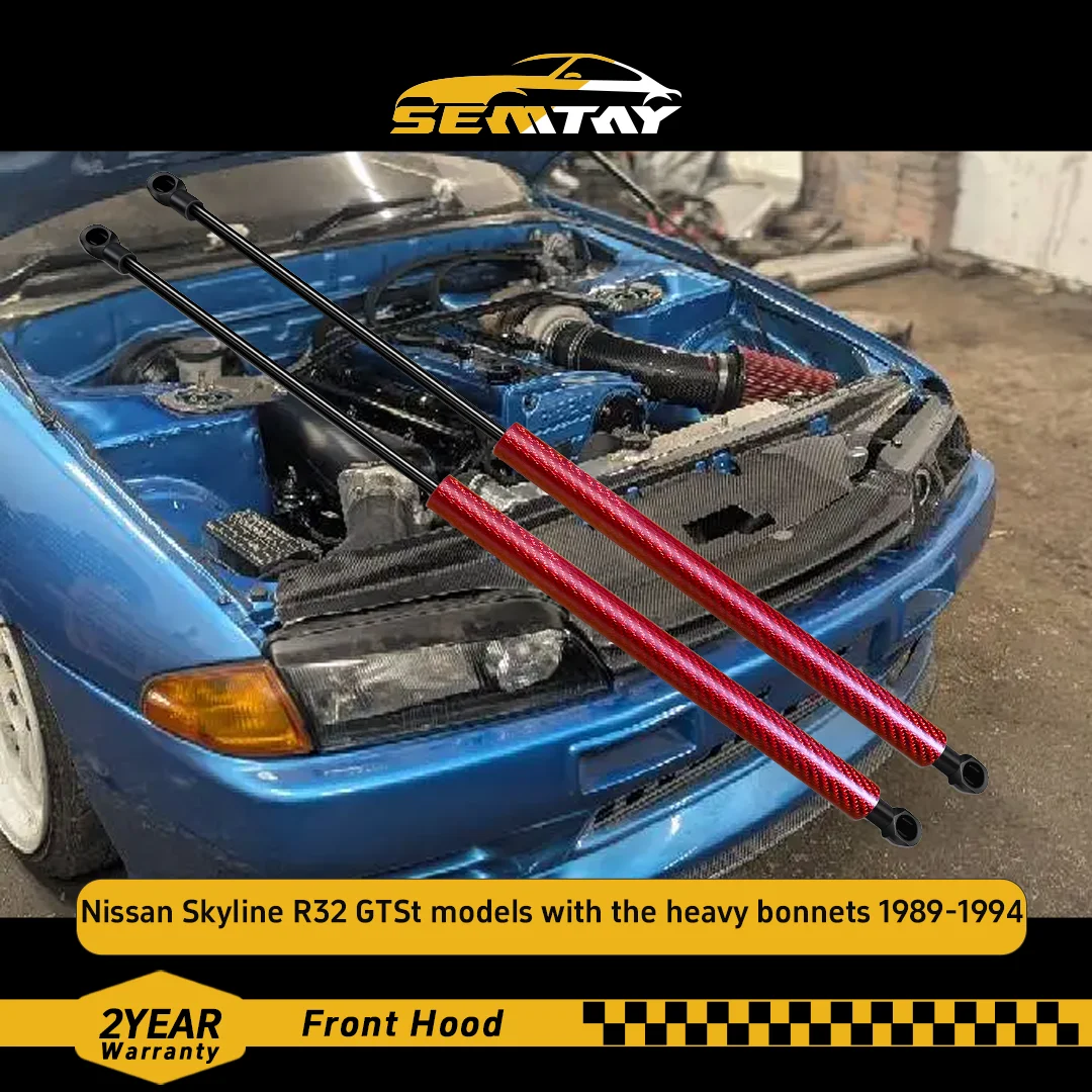 

Стойки капота SEMTAY для моделей Nissan Skyline R32 GTSt с тяжелыми капотами 1989-1994 гг., поддержка подъема капота, пружинные амортизаторы, демпфер