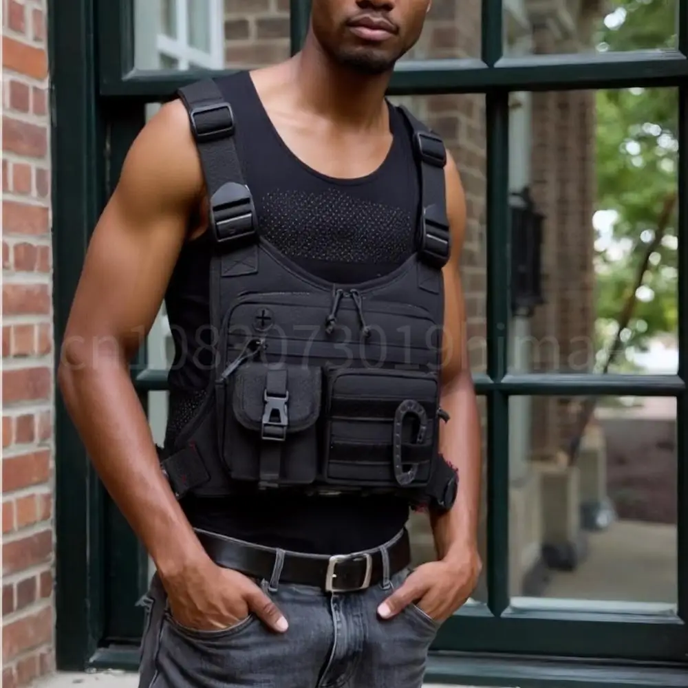 

Мужской нагрудный жилет, сумка, рюкзак, передняя сумка для снаряжения, открытый кемпинг, велоспорт, пеший туризм, охота, скалолазание, путешествия, поясная сумка, спортивный рюкзак