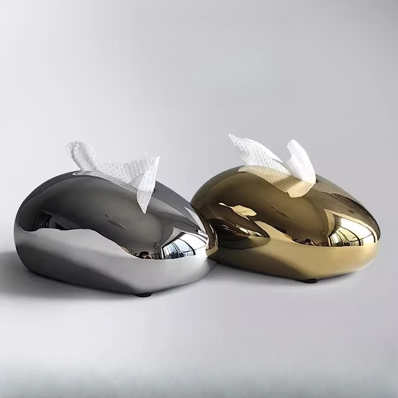 

Creative ceramic tissue box, living room coffee table ornament, napkin box, creative coffee table pumping box