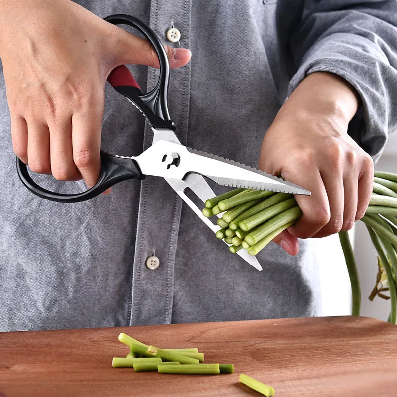 Dobeli tijeras de hueso de cocina multifuncionales para el hogar, cizalla de potencia Separable de acero inoxidable con cuchillo de pelado, Abrebotellas