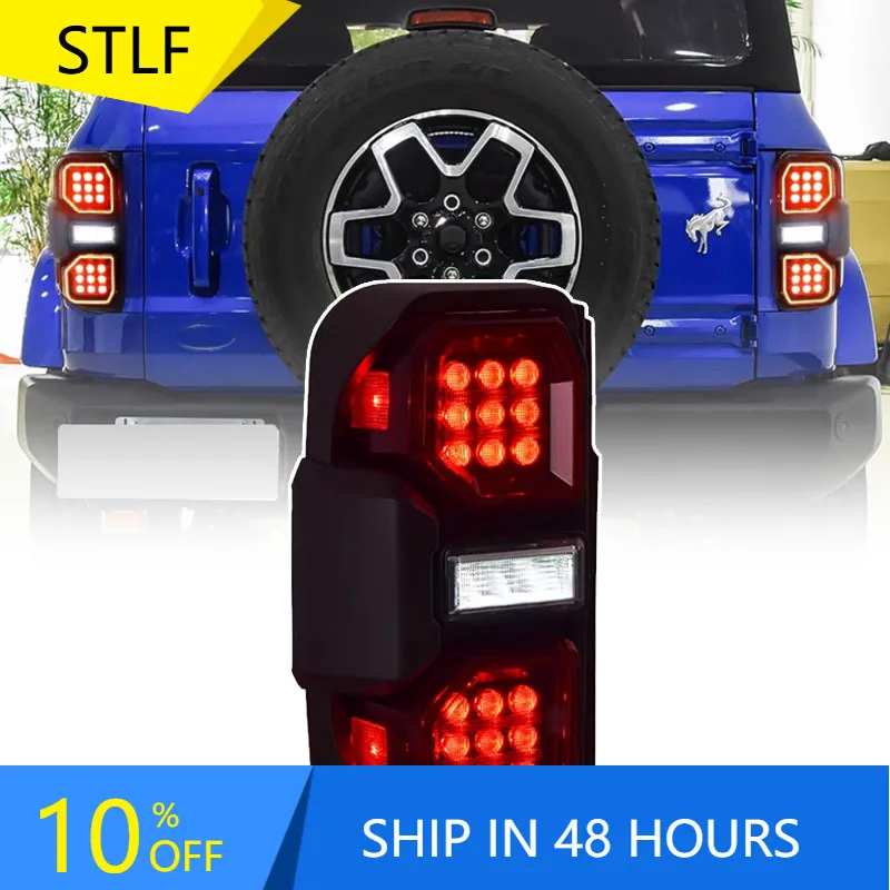 

STLF20-23 for Fords Bronco LED Taillight Assembly Clear Lens with Red Color Off-Road Modification Accessories for Car Tail Lamp