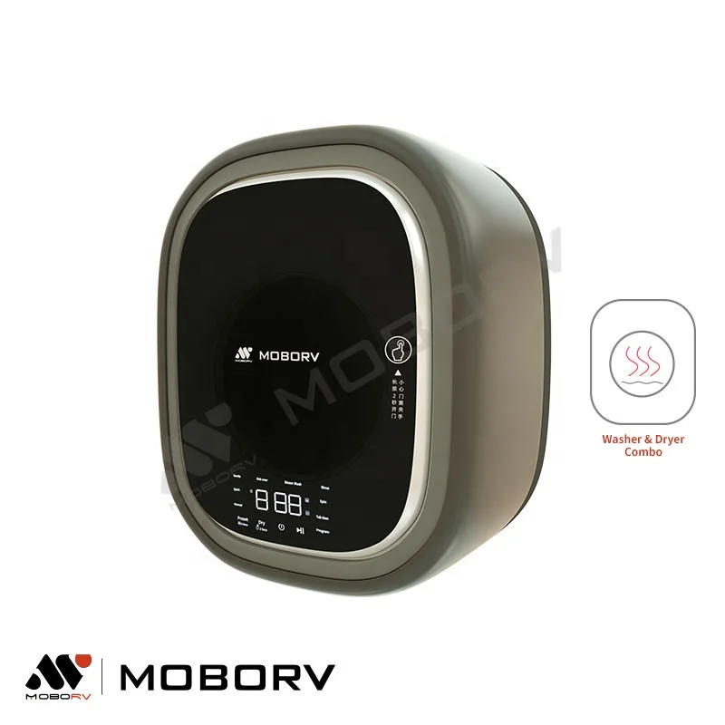 2026 Motorhome Part Accessories RV Appliances Moborv Automatic Front Load Mini Wall Mounted Washing Machine Dryer Combo Caravan