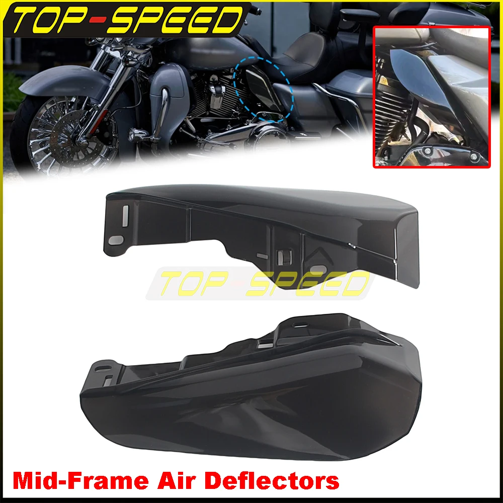 

Motorcycle Mid‑Frame Wind Air Heat Deflector For Harley Davidson Touring Street Glide Road Glide CVO 23‑26 Plug Play Accessories