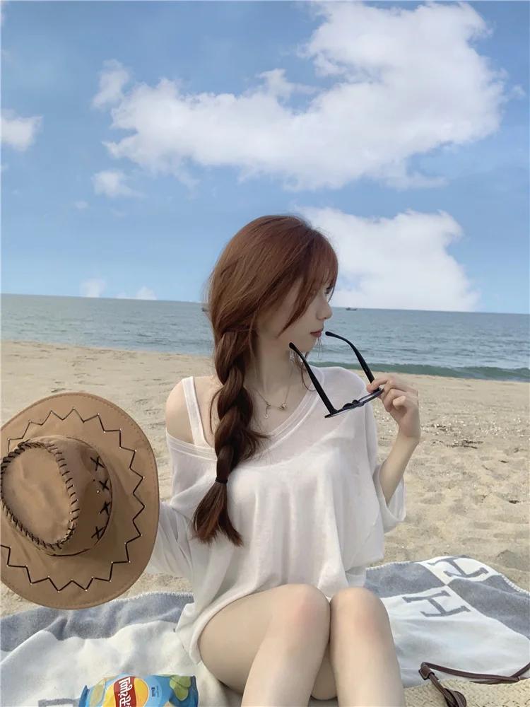 

Long Sleeve T-Shirts Womens Gothic Black Tops Relaxed Fit Cotton Comfortable Breathable Punk Streetwear Autumn Daily Style