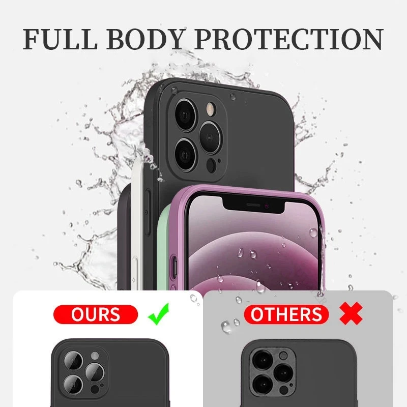 Funda de silicona líquida Original de lujo para IPhone, 15, 14, 13, 12, 11 Pro Max, Mini, X, XR, XS MAX, 7, 8 Plus, SE, funda de teléfono suave a