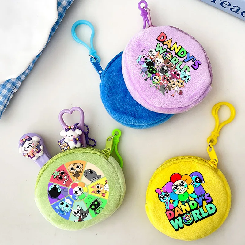 

Dandys World Series Coins Purse Round Hot Game Print Mini Wallet Portable Cartoon Key Headphone Storage Bag Funny Birthday Gift