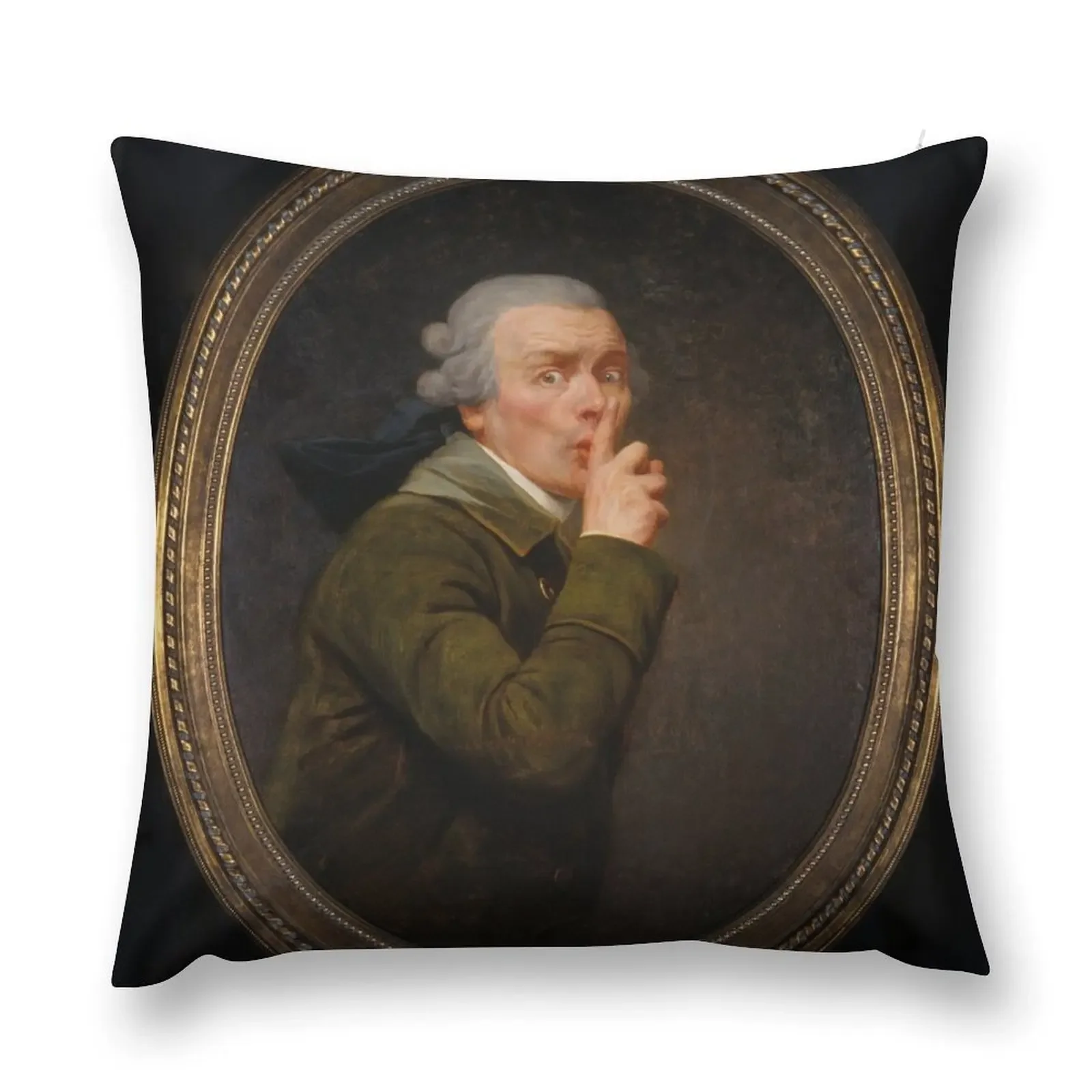 

The Silence by Joseph Ducreux Vintage Painting Throw Pillow Pillow Decor Pillow Cases
