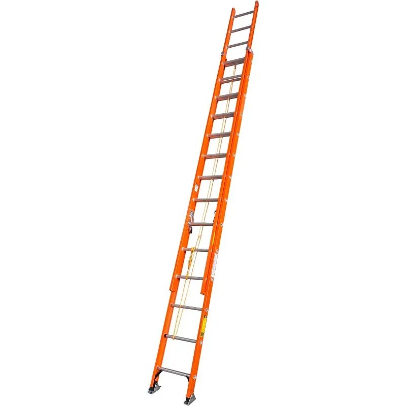 

16' Fiberglass Extension Ladder, 16-Foot, Strong Load Capacity, Orange