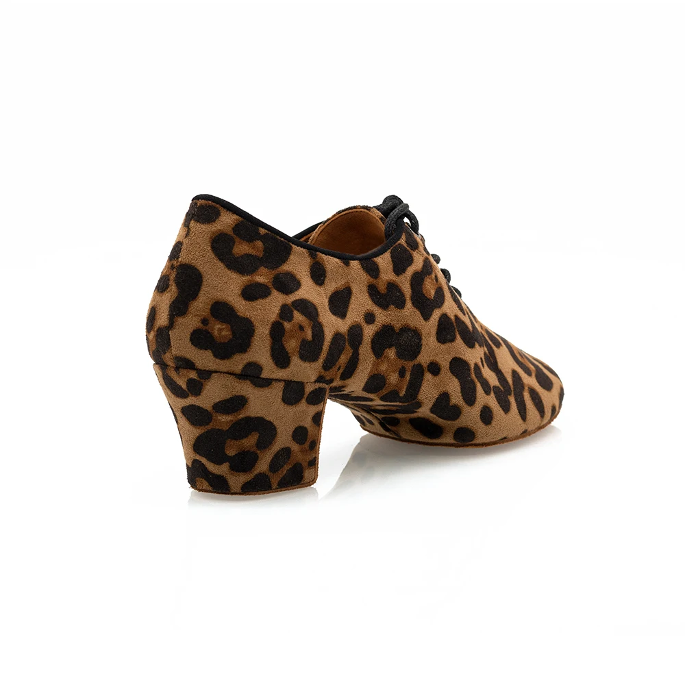 Suphini【Leopard Collection】Practice Series 4.5cm Cuban Heel Salsa Latin Practice Shoes