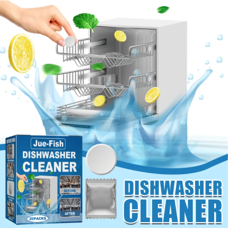 Deodorizing tablets, dishwasher cleaning tablets, remove scale and strong odors, oil stains, and dishwashers