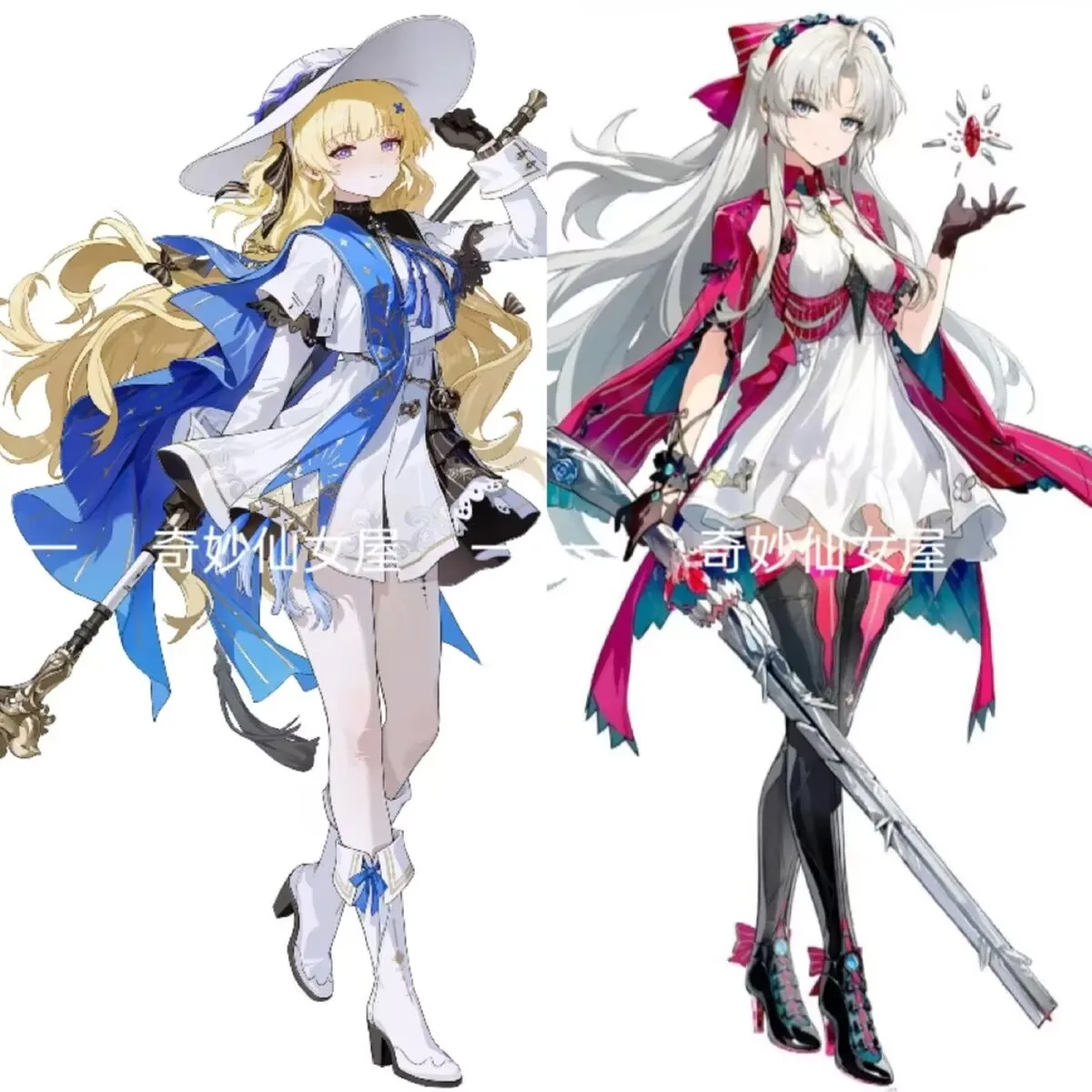 ミンチャオ、ゲーム周辺機器「ファービュ、コレタ」の高精細アクリル製卓上スタンド装飾、光沢のある影のようなシリーズ