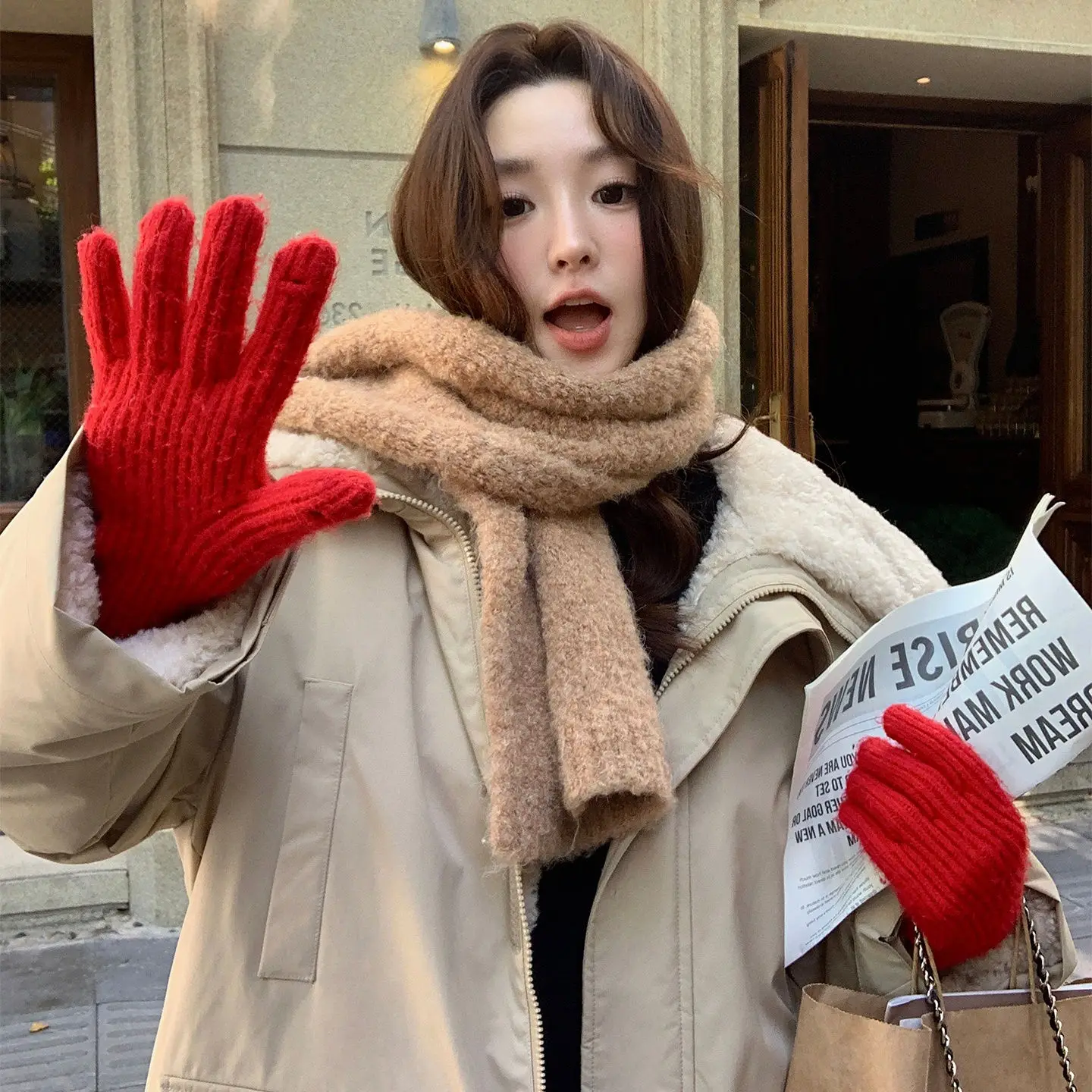 

Parkas Coat Womens Autumn Durable Drawstring Medium-Length Embroidered Long-Sleeved Korean Style Stain-Resistant Quilted Popular