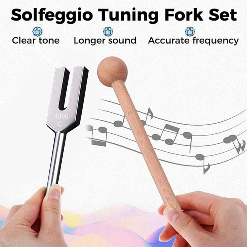 C 4096 HZ Tuning Fork Set Sound Therapy For Healing Chakra,Keep Body,Mind And Spirit In Perfect Harmony