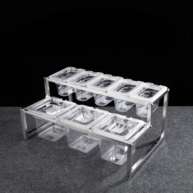 seasoning box with lid, small material box, acrylic material box, stall, packaging, ingredient box