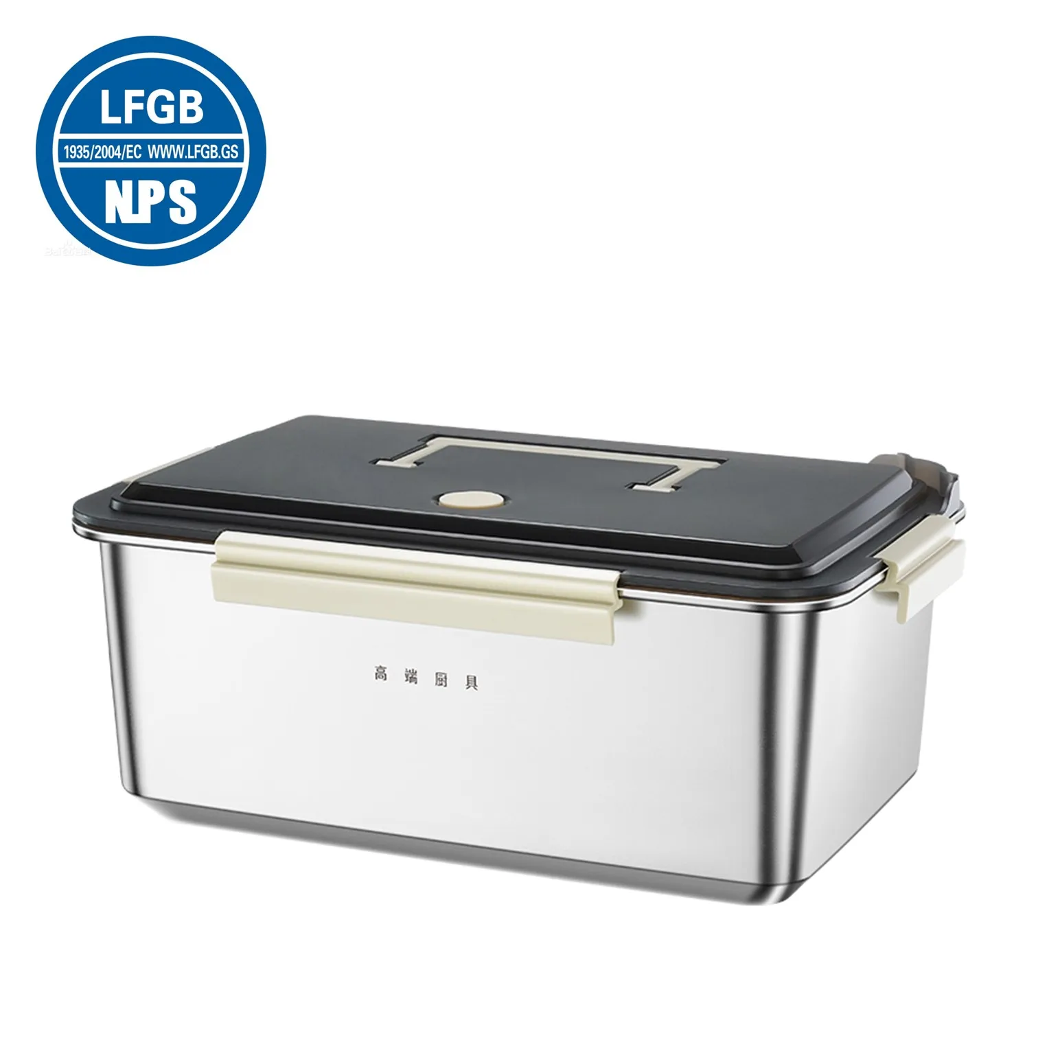 

LFGB Certificated 316L Stainless Steel Camping Food Box 99.9% Anti-bacterial Picnic Crisper for Fruit Vegetable Meat Cakes