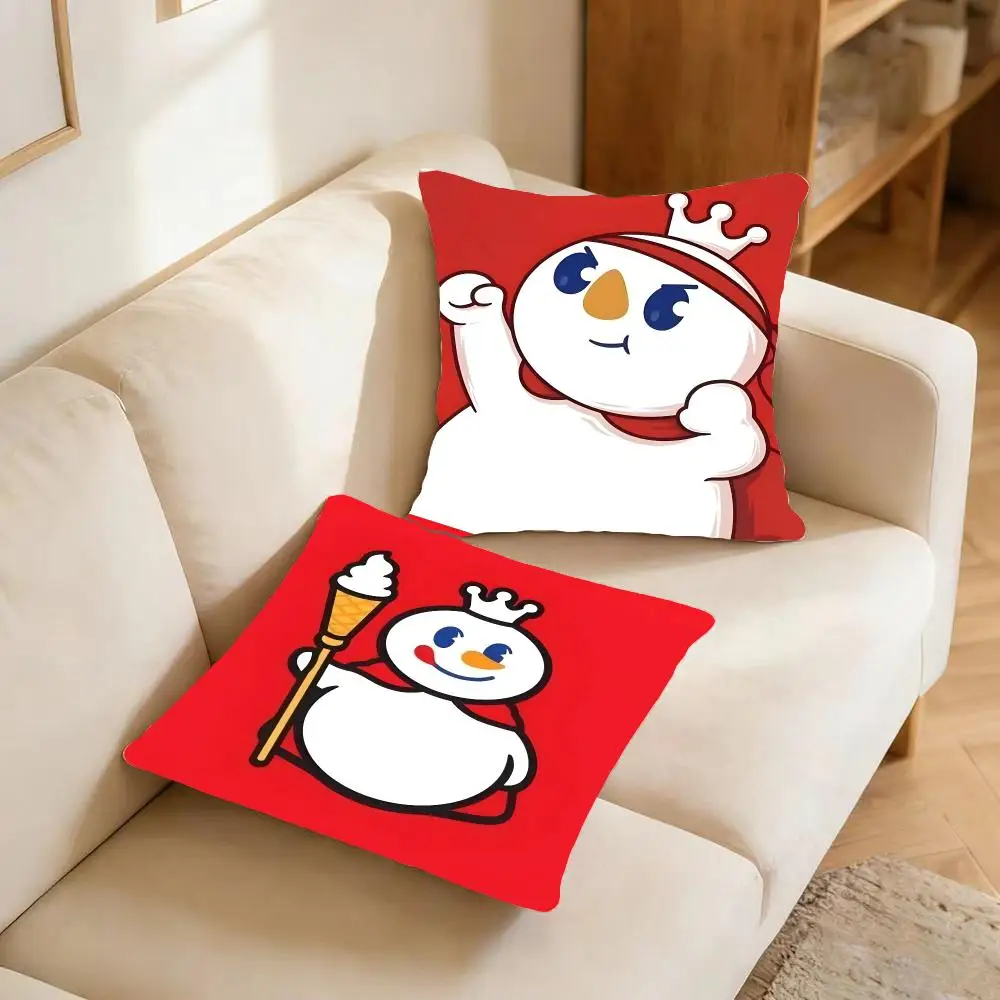 Brand Food Mixue Ice Cream Cushion Cover Warm coral fleece Cute kawaii plush Kawaii mascot throw