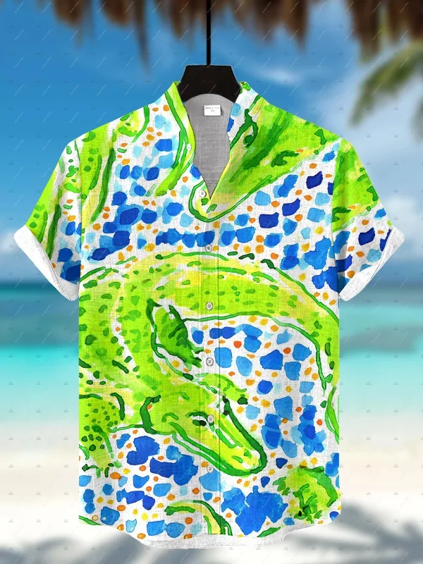 New Fashion Graffiti Gradient Graphic Tattoo Vintage 3DPrint Harajuku Summer Hawaiian Shirts Streetwear Beach Short Sleeves X9
