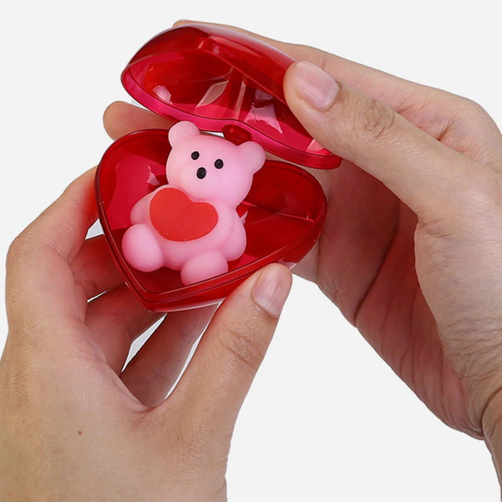 

15Pcs Heart Shaped Gift Boxes Transparent Plastic Candy Containers Valentine Party Favor Candy Packing Boxes Heart Ornaments