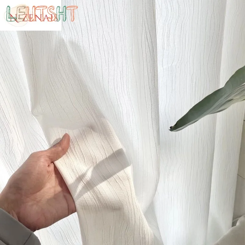 Fufeng Yarn Cotton and Linen Yarn Is Light-transmitting and Impermeable To People Curtains for Living Dining Room Bedroom