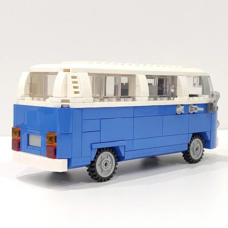 City Car Model MOC Building Bricks Speed Champions Style T2 Bus Modular Technology Gifts Holiday Assemble Children Toys Suit