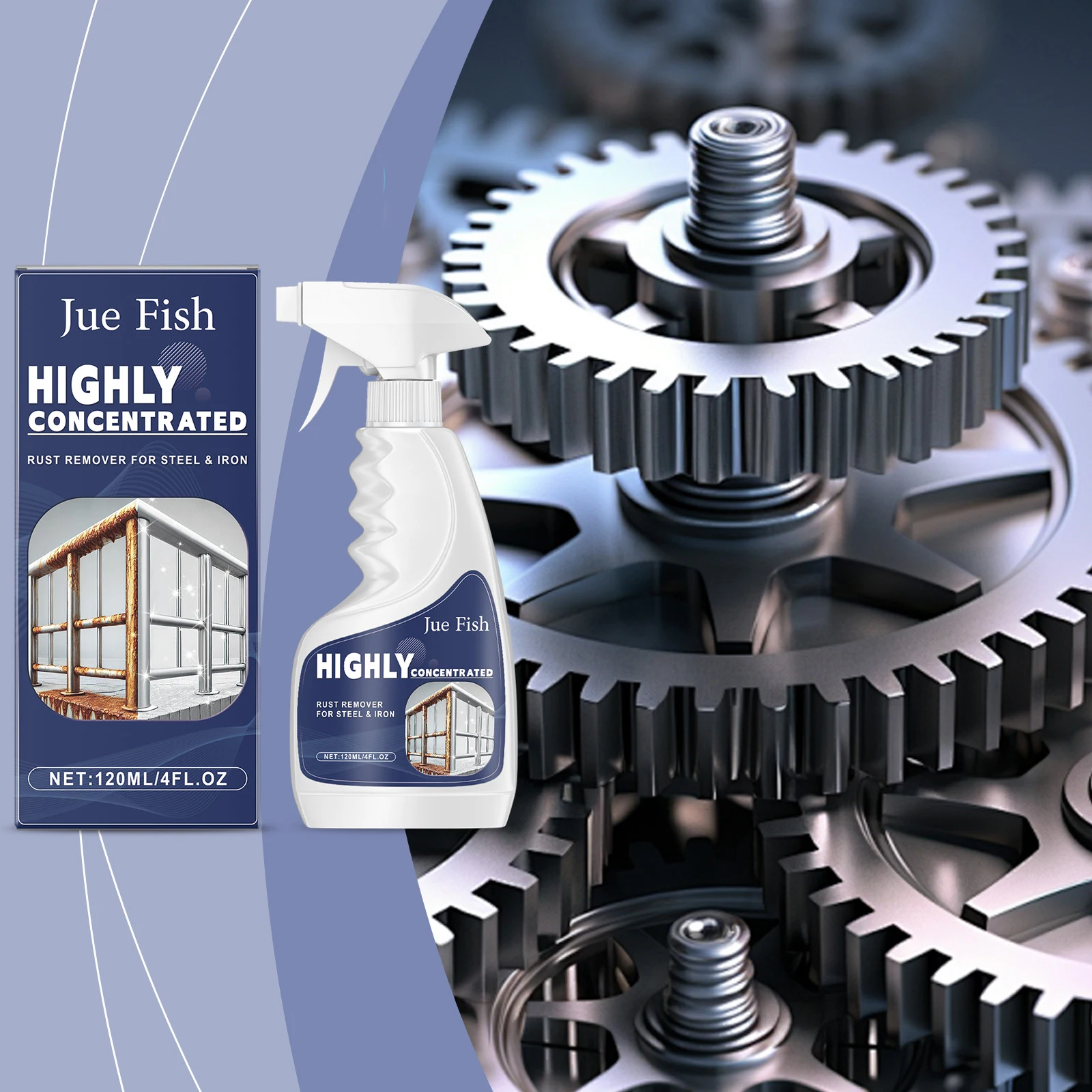 

Универсальный спрей для удаления ржавчины, эффективно удаляет слой ржавчины, восстанавливает гладкость, предотвращает появление ржавчины, средство для удаления ржавчины из стали