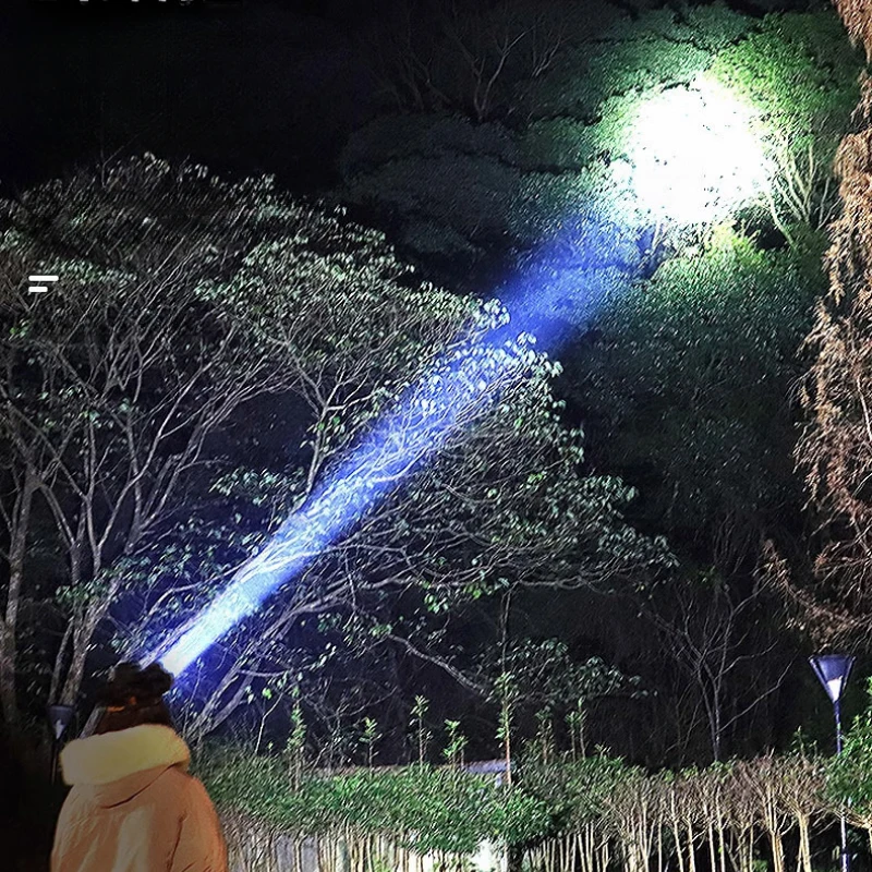 Powerful LED Headlamp USB Rechargeable Headlamp High Power White Yellow Lighting Outdoor Emergency Power Bank Head Flashlight