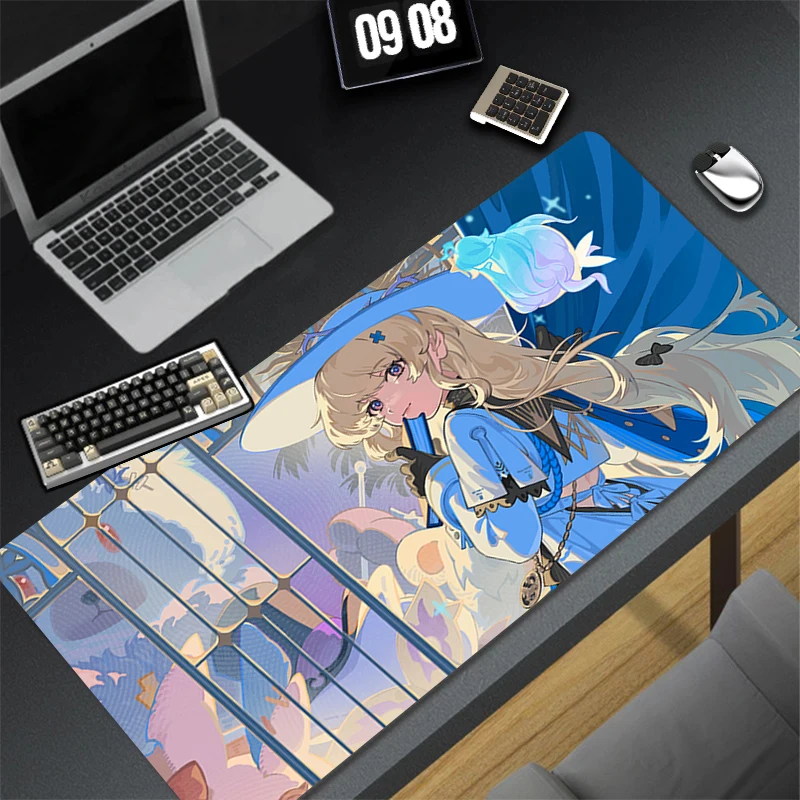 Computer Gaming Accessories Cute Mousepad Office PC Mouse Pad Wuthering Waves Phoebe Keyboard Pad Desk Decoracion Anime Desk Mat